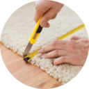 cutting carpet